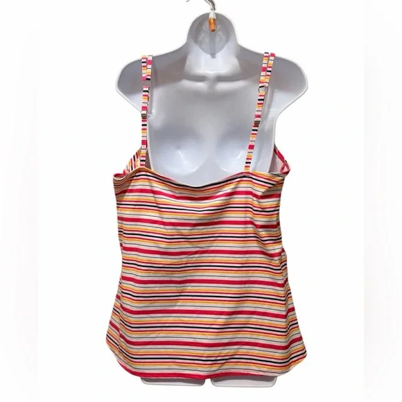NWT Women's Bal Harbour Ring Striped Tankini Top UPF 50+ Size XXL 20 - Picture 5 of 9